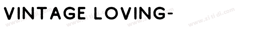 vintage loving字体转换